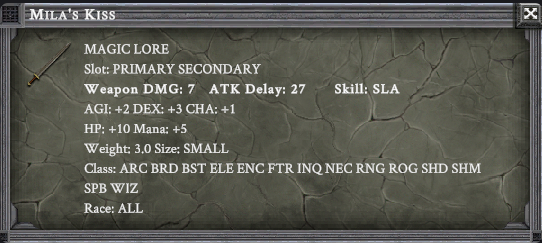 MILA'S KISS item card